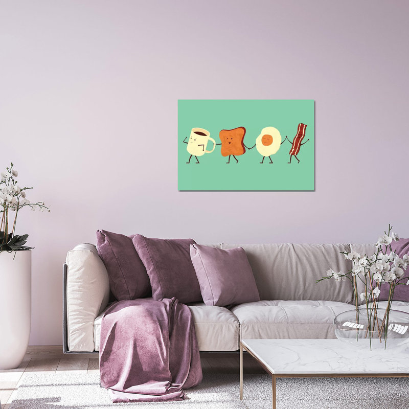 «All All Go For Breakfast», reproduction sur verre acrylique, H 24 po x l 32 po x P 0,25 po