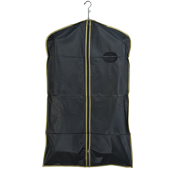 Sac à vêtements en vinyle, Noir, H 54 po x l 24 po x P 4 po