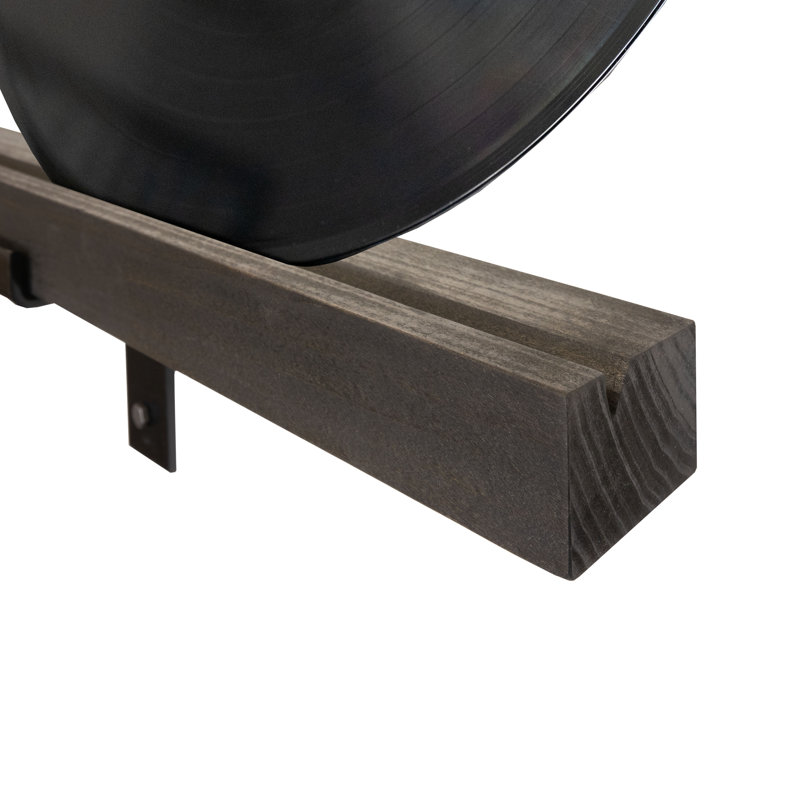 Rayne Record Display Shelves, Ebony, 27x3x2