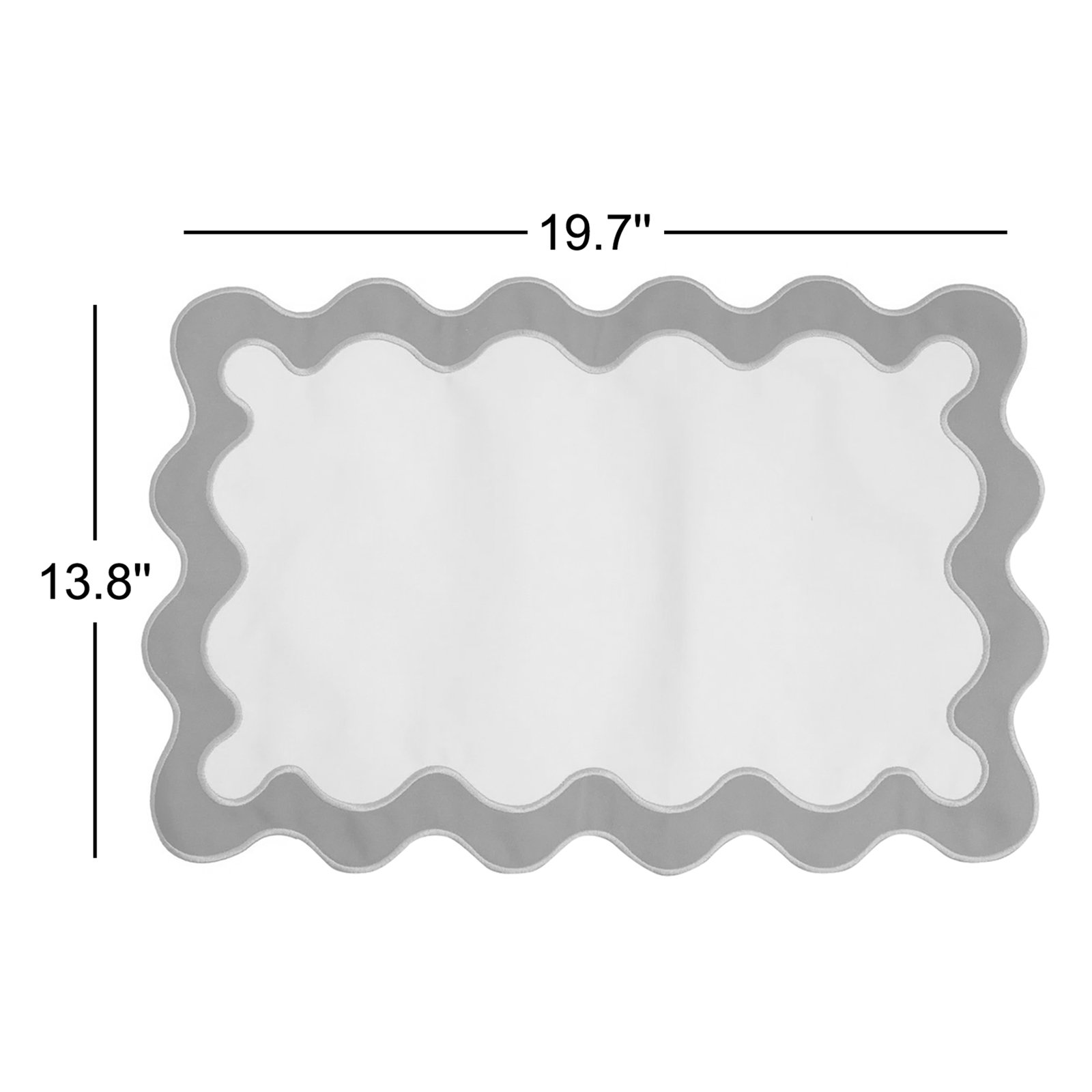 Reversible Square Placemat, White