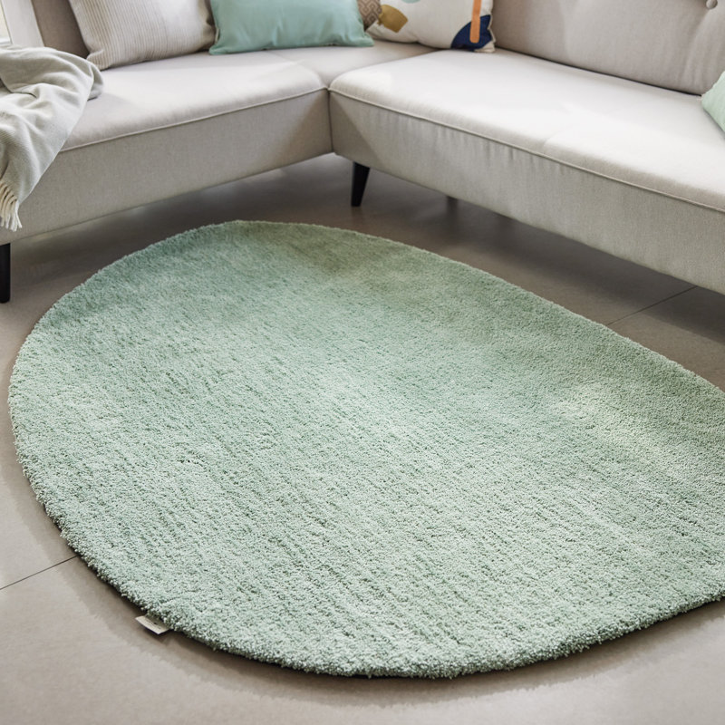 Cozy Handmade High Pile Mint Green Rug, Außergewöhnlich 135 x 200cm