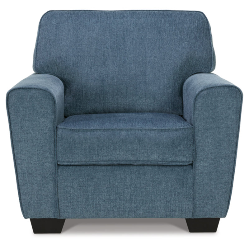 Fauteuil en chenille l 40 po Cashton, Chenille bleu