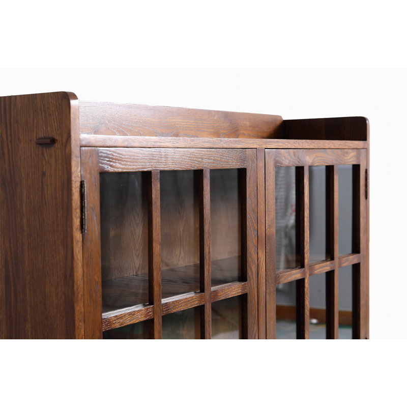 Bibliothèque standard en bois massif H 55 "x l 48" Schulz, Brun foncé