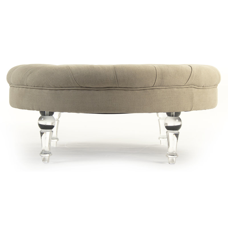 Adalene Round Ottoman, Natural