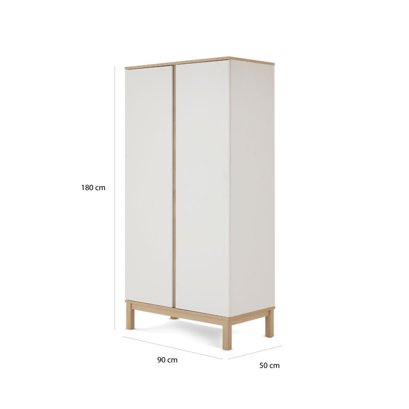 Astrid Double Wardrobe, White