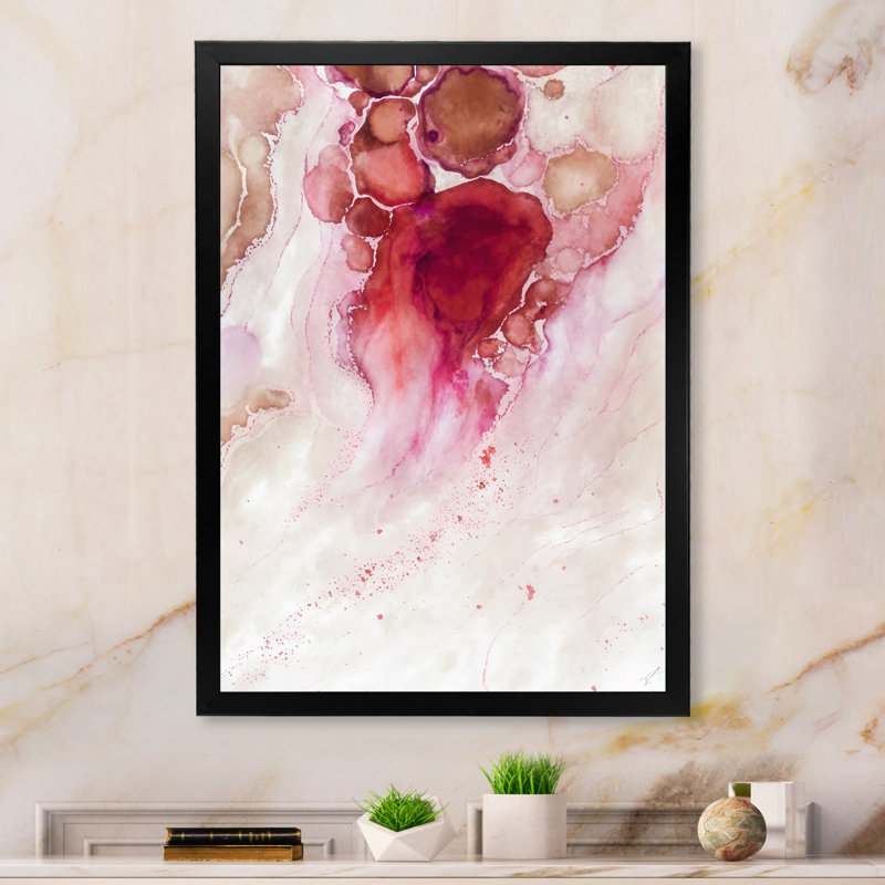 Serenity In Rasberry Blush II - reproduction sur toile, Impression noire sur toile encadrée, H 44 po x l 34 po x P 1,5 po