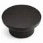 Table basse 33,5 "ronde cannelée avec plateau en grain de bois, plateau de table épaissi et base cylindrique, table de salon de style Mid-Century moderne-130839301