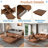 Square Marble Veneer Coffee Table Sliding Top With Storage-661705768