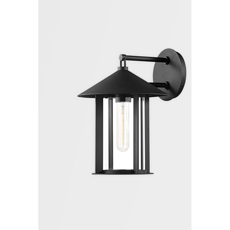 Applique murale d'extérieur 2 lumières Long Beach - Noir texturé, H 12,5 po x l 9 po x P 10,5 po