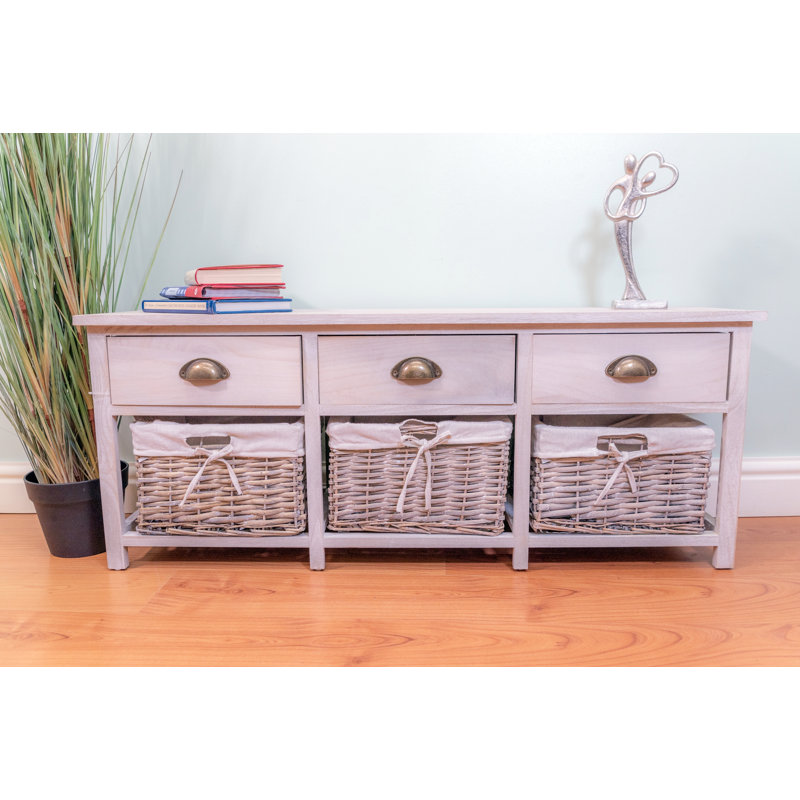 Ragsdale Solid Wood 107cm W 3 - Drawer Chest of Drawers
