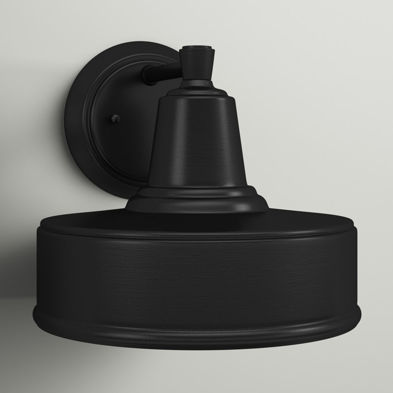 Wall Light, Black, 7.7" H x 8.5" W x 9.1" D