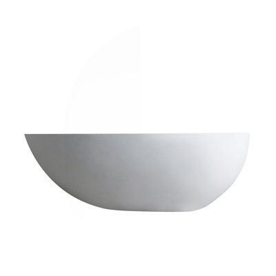59 Inch Small Size Artificial Stone Solid Surface Freestanding Bathroom Bathtub