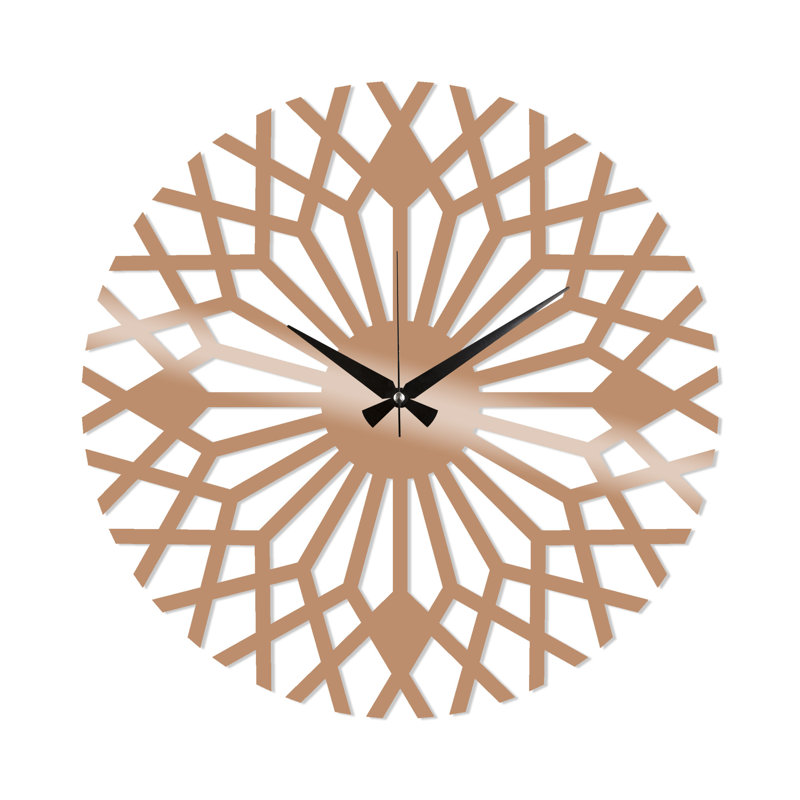 Crescentia Metal Wall Clock, Copper