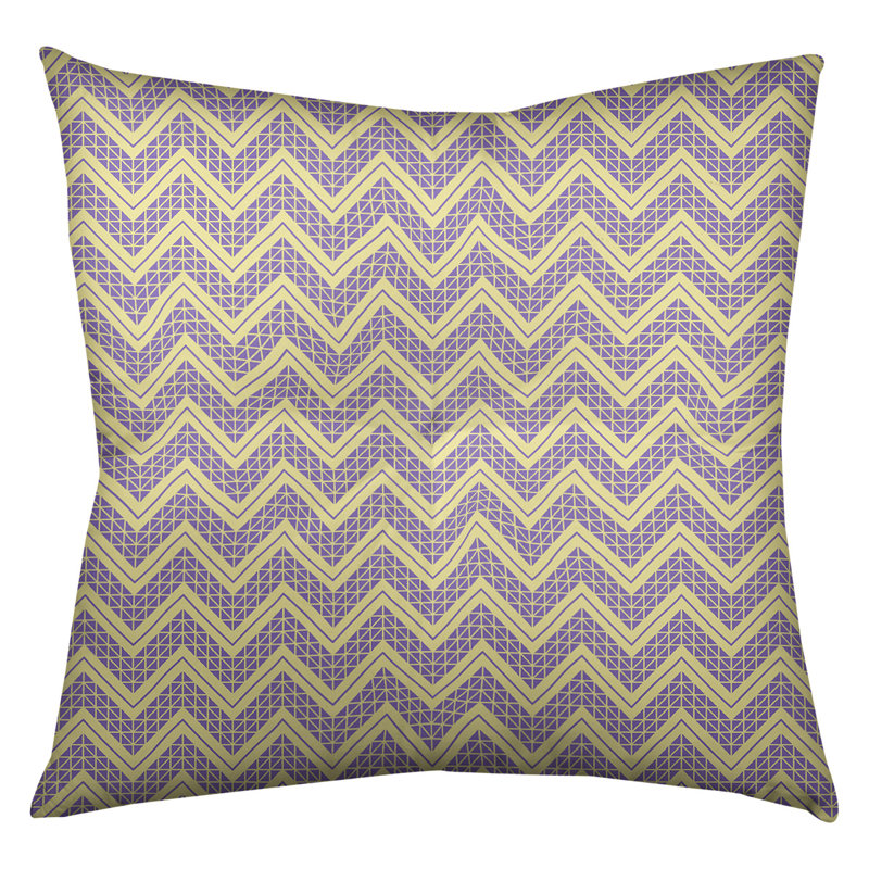 Coussin Rhonda Cheval, 30 po x 30 po, Jaune / Mauve