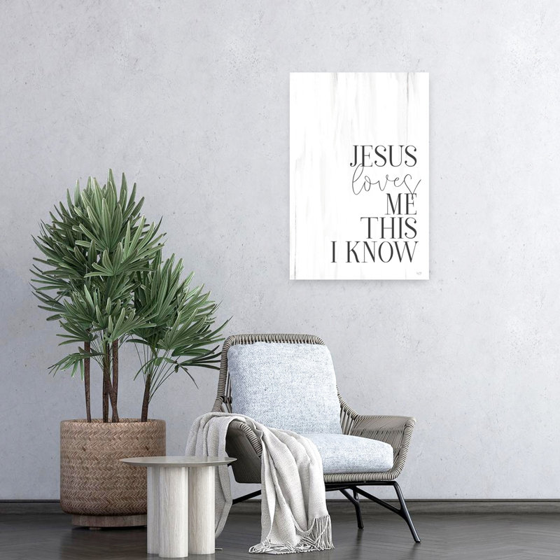 «Jesus Loves Me», art contemporain abstrait, H 24 po x l 16 po