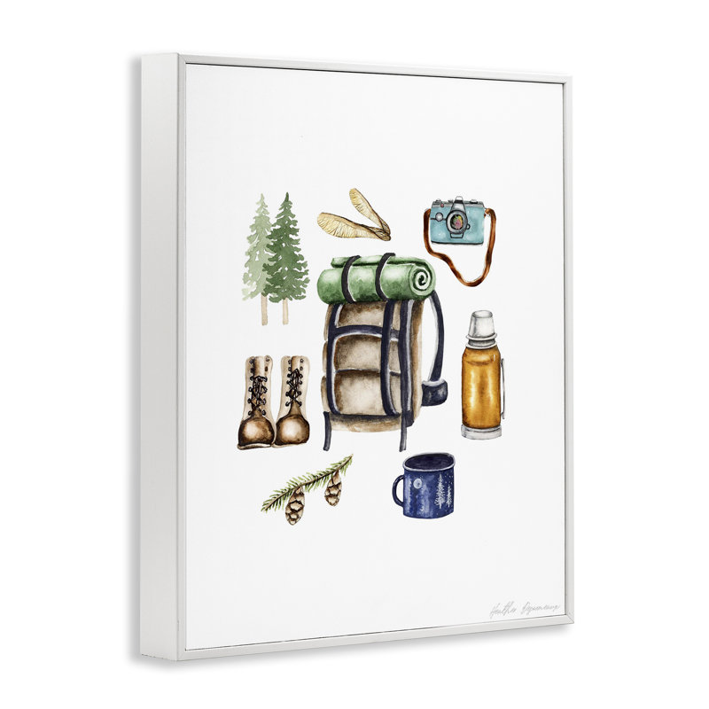 Art de la giclée encadrée, randonnée par Heather Desormeaux, H 20 po x l 16 po, Estampe numérique encadrée blanc bord de mer