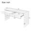 Console courbée avec rangement, table d'entrée en bois avec 2 tiroirs, console rustique de style campagnard pour entrée, couloir, salon, naturel-356784095