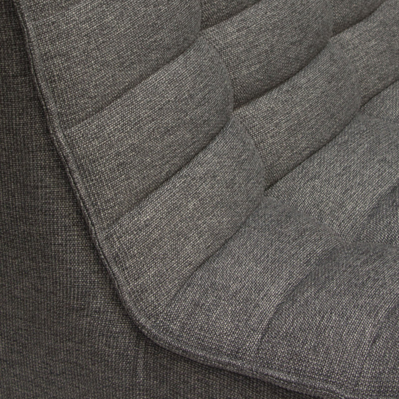 Chaise sans accoudoirs Marshall en tissu gris