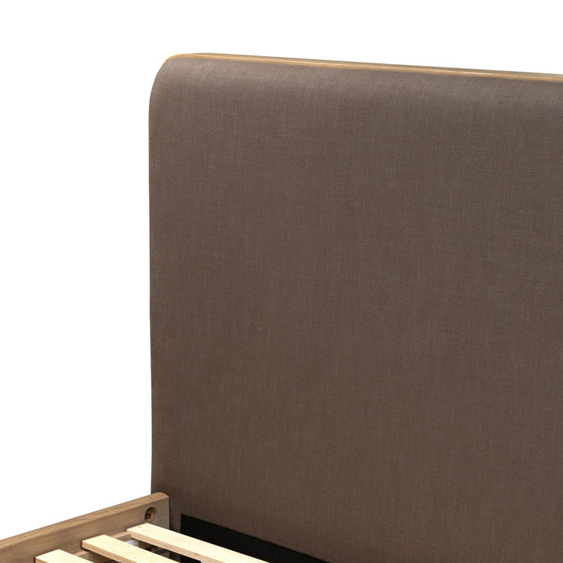 Pierce Upholstered Bed, Savoy Coffee/Light Brown, Queen