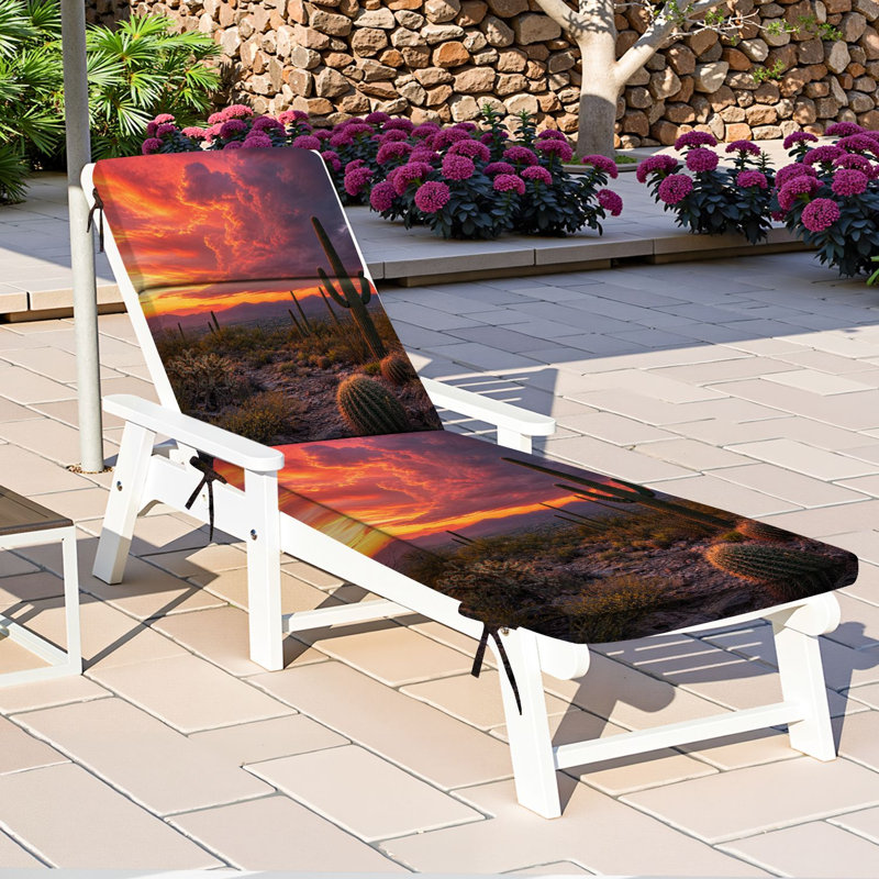  Coussin de patio extérieur d'extérieur 3 po Vivid Desert Sunset Saguaro