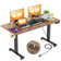 Hubing Electric Height Adjustable Standing Desk With 2 Usb Ports And 3 Power Outlets，4 Lockable Casters, 2 Hooks, Big Mouse Pad