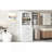 White Bathroom Storage Cabinet With Two Doors, Drawers, Adjustable Shelf & Three Open Shelves – Durable MDF Construction