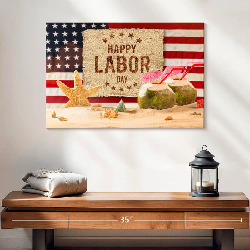 Bannière Lelend Happy Labour Day, H 16 po x l 24 po