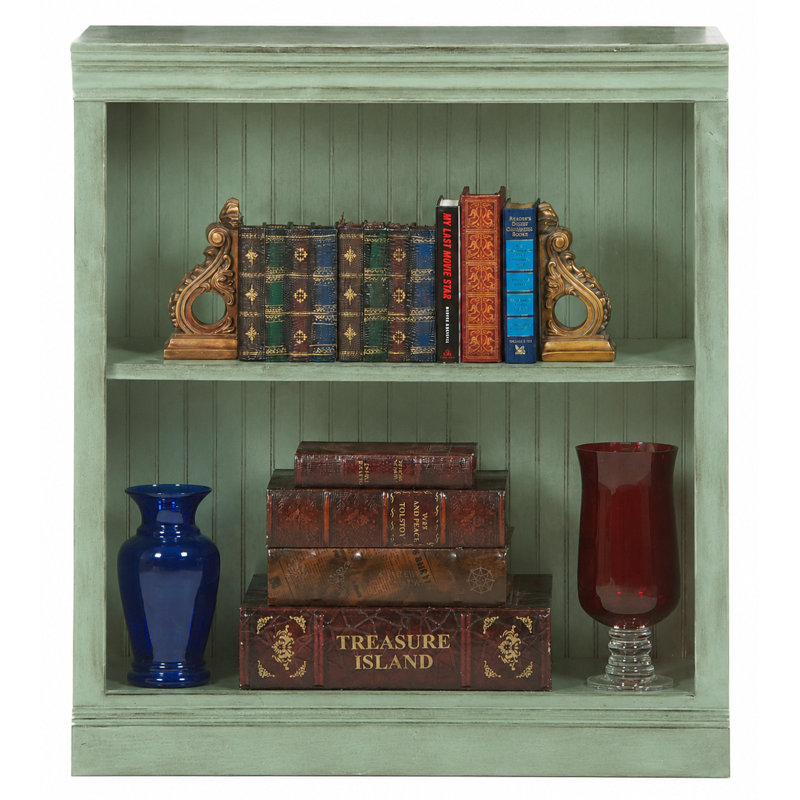 Sherita Bookcase, European Aquamarine, (1 Shelf) 36” H x 32” W x 14.25” D