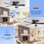 Ventilateur de plafond à profil bas de 46 po avec télécommande / télécommande-1453610683