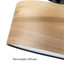 Plafonnier semi-encastré Kaidenn 14 po à 2 lumières en placage de bois-1315484533