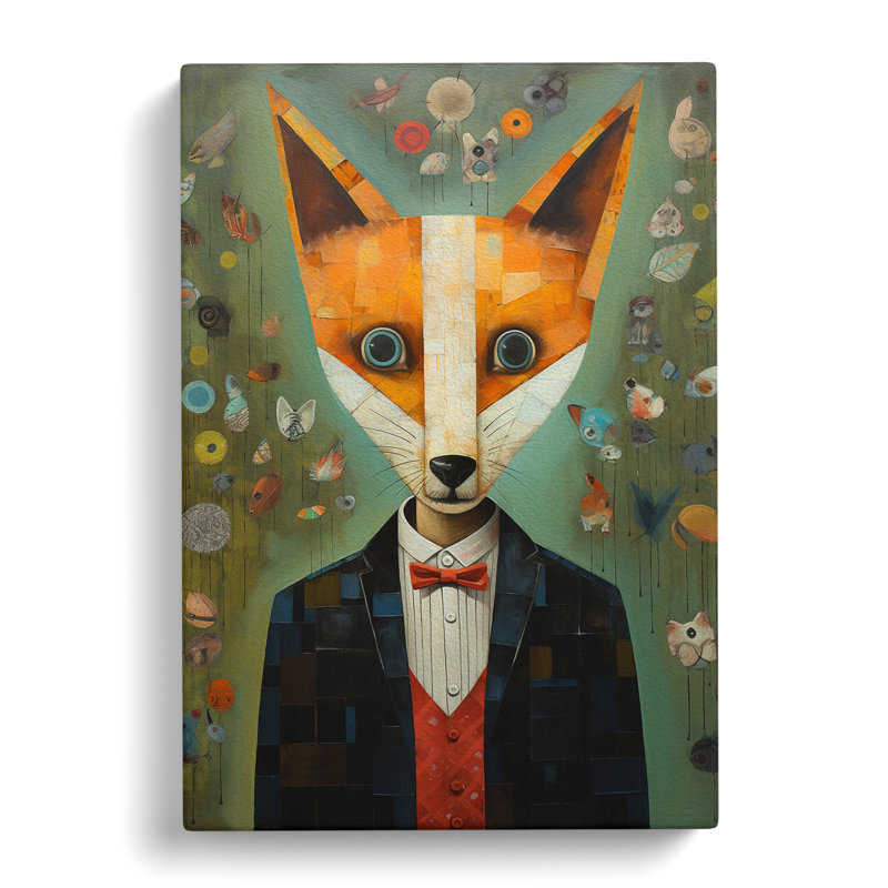 Fox Dadaism - Wrapped Canvas Print, 60cm H x 40cm W x 3cm D