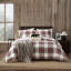 Ensemble d'édredon en flanelle de coton rouge Eddie Bauer Serendipity-115991103
