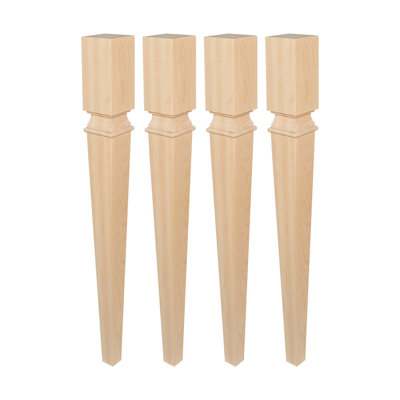 Carolien 35-1/2in H x 3-1/2in Wide Solid Wood Island Leg