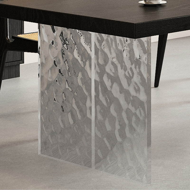 Ash Solid Wood Top Dining Table, 27.55" W x 55.11" L