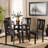 Luma 5-Pc Dining Set in Transitional Dark Brown Finished, 37.4'' H X 17.9'' W X 19.9'' D-702255195-702255192