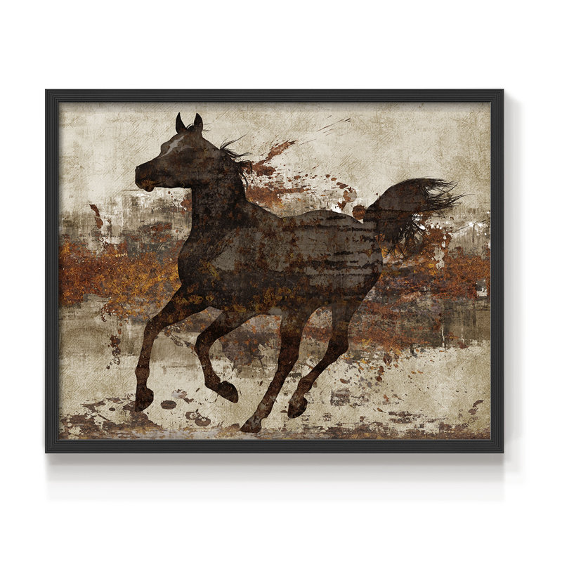 Running Free II -Framed Print - Restickable, Noir, noir, noir, noir, H 16 po x l 20 po