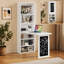 Foldable MDF Writing Desk with Built-In Electrical Outlet-1916333389