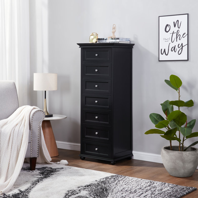 Commode 7 tiroirs pour la lingerie Arsenie, Noir