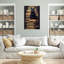 Chat noir et livres sur toile, impression-1015278725