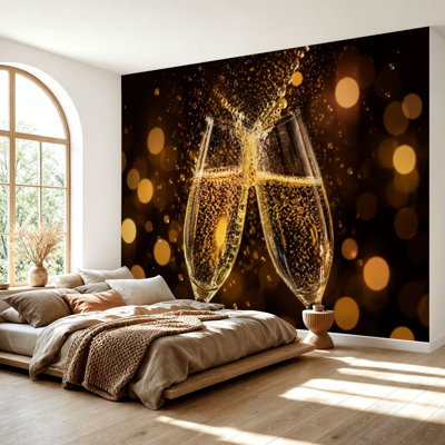 Papier peint adhésif autocollant Celebration toast champagne