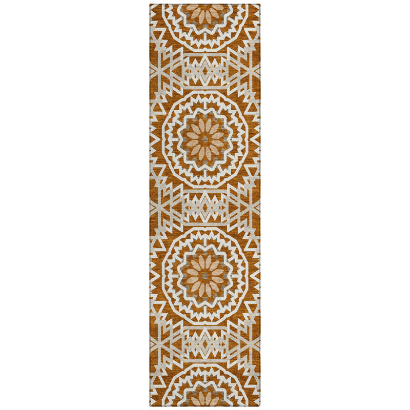 Kawon Geometric Indoor / Outdoor Rug, Runner 2'3" x 7'6"