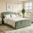 Classic Upholstered Sleigh Bed with Side Lift-Up Storage, Queen, Turtle Linen-1524836365-1524836367