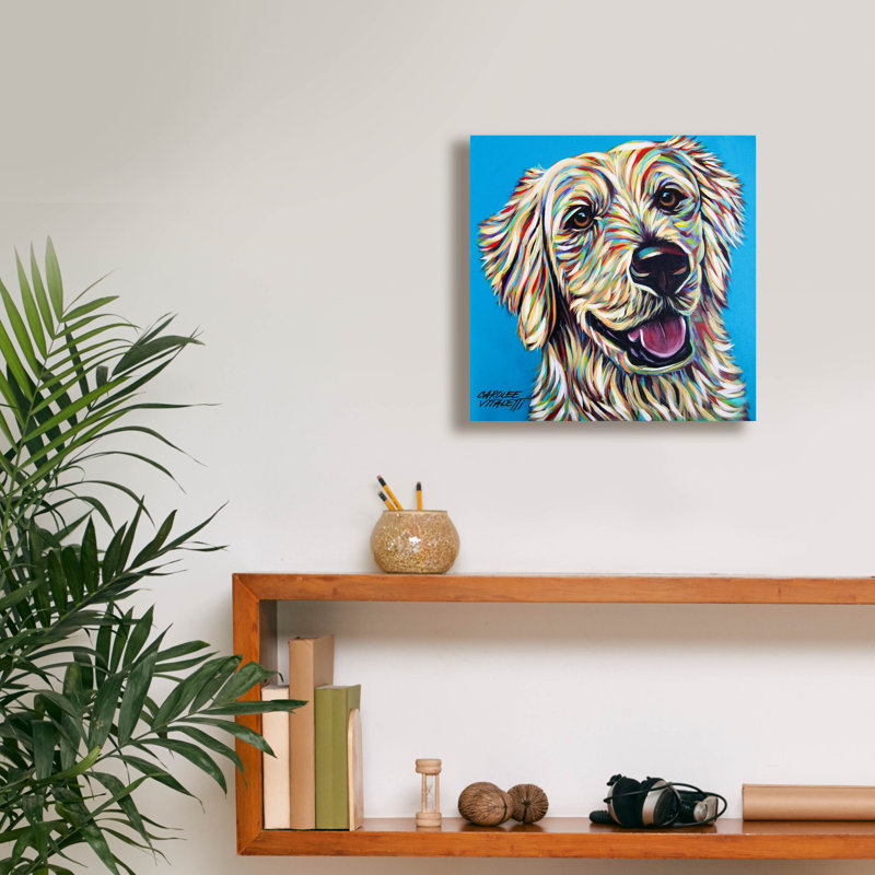 «Furry Dog Friend 1» par Carolee Vitaletti, H 12 po x l 12 po x P 0,75 po