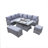 Amilcare 9 - Person Patio Conversation Set with Cushions