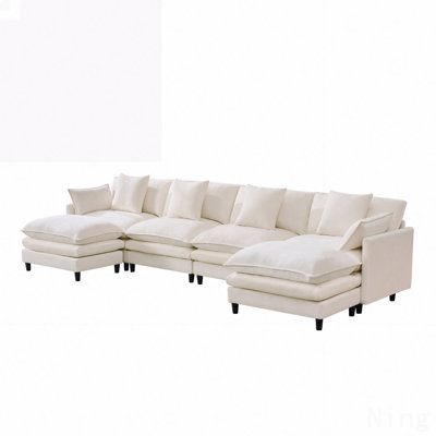 140.9-Inch U-Shaped Modular Sectional Sofa