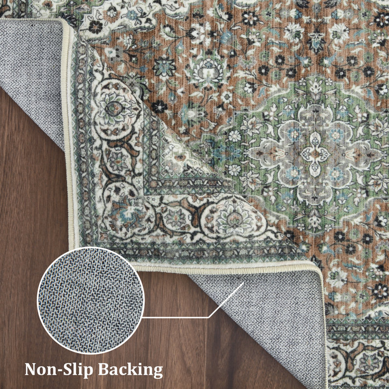 Tapis Saveliy avec envers antidérapant, Rectangle 4 pi x 6 pi