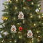 Set of 3 Nostalgic Ceramic Ornament -  Gingerbread House