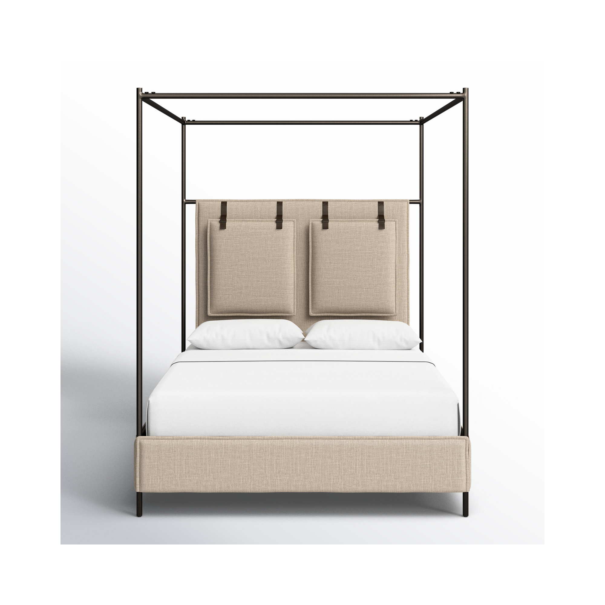 Waverley Canopy Bed, Beige, Queen