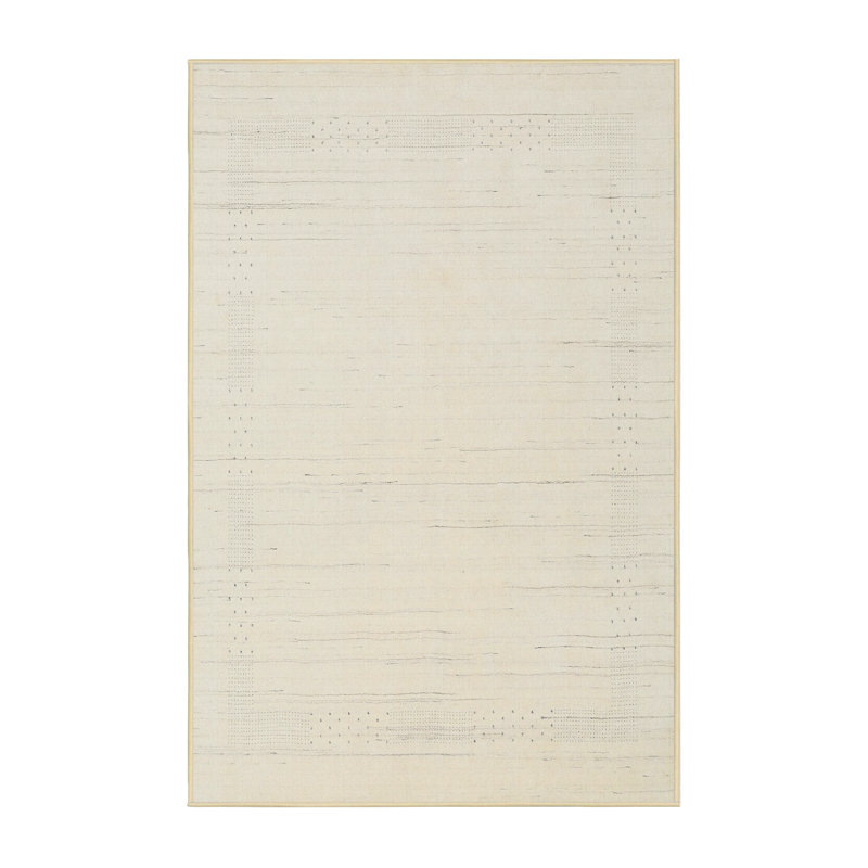 Tapis contemporain beige clair, Rectangle 7 pi 0 po x 9 pi 0 po
