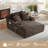 Boneless Oversized Chaise Lounge Chair - Upholstered Couch Cloud Boneless Chair,Deep Seat Sleeper Sofa with Cup Holders and Side Pockets,Comfy Reading Chair for Living Room-1704206060